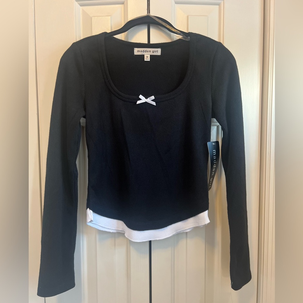 Madden Girl.  Layer-look Black Top.